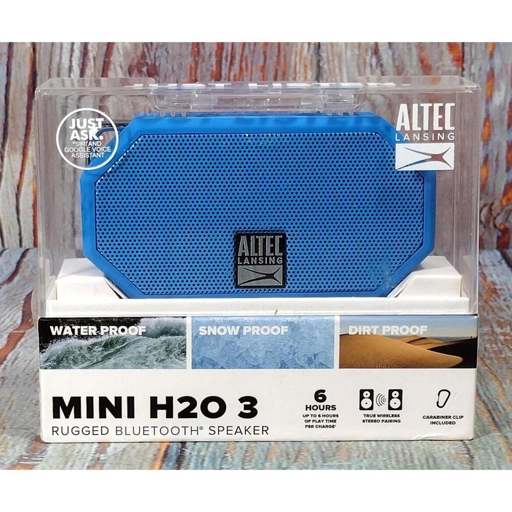 Altec‎ Lansing Mini H2O 3 Rugged Bluetooth Speaker - Blue